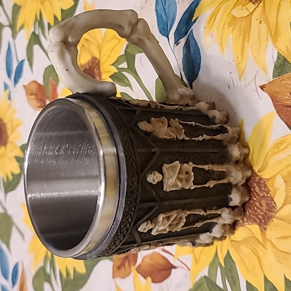Stainless Steel skull skeleton Mug Ghotic decoration for coffee beer wine